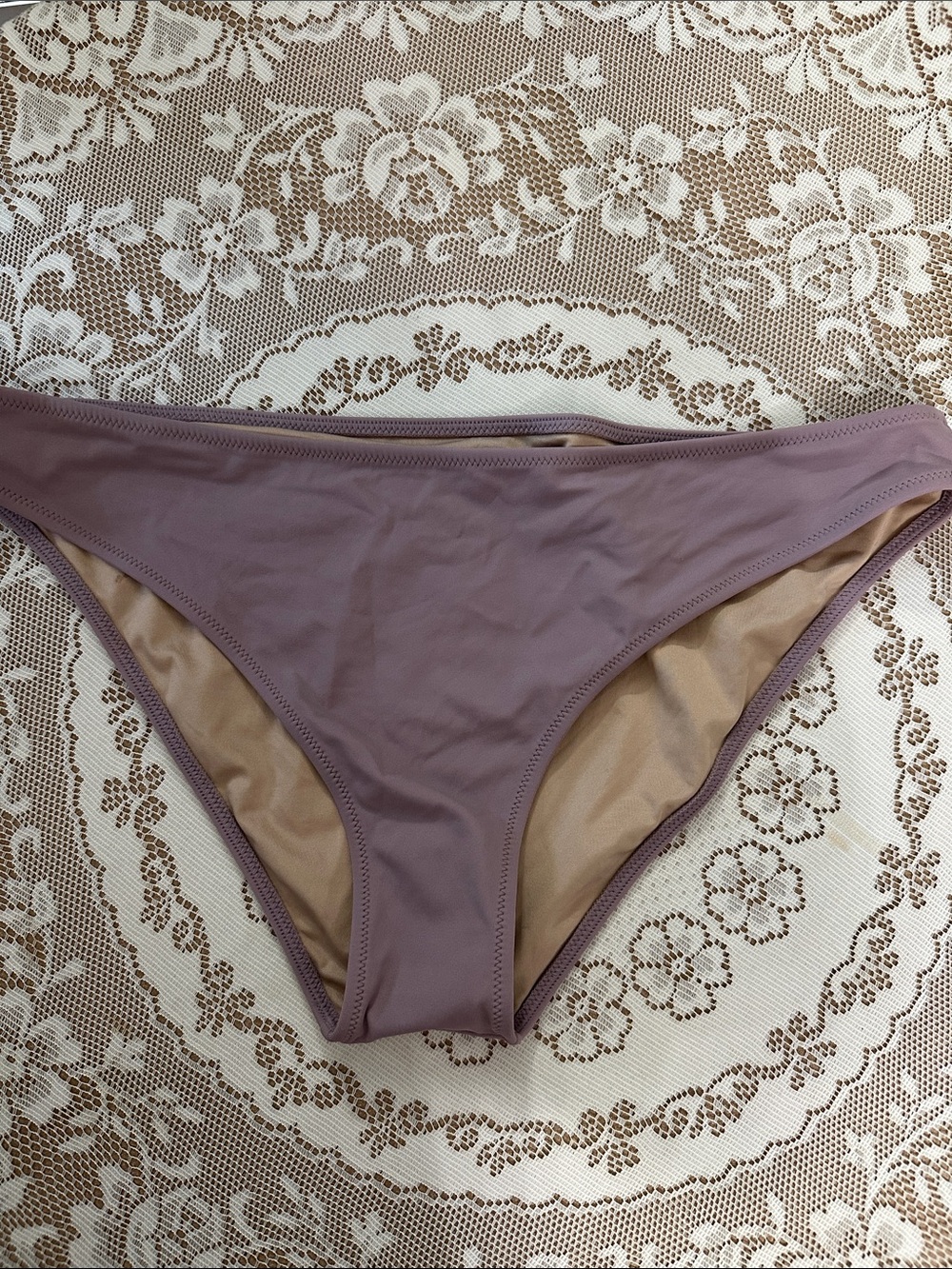 Mauve Bikini Bottoms - Solid Swim Brief